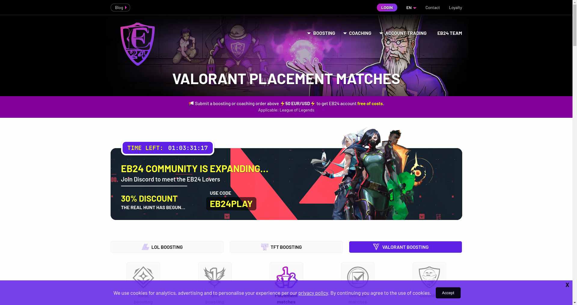 Eloboost24.eu valorant placement games